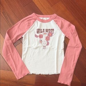 Girls Wild West Graphic Long Sleeve Top